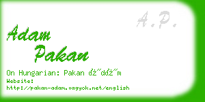 adam pakan business card